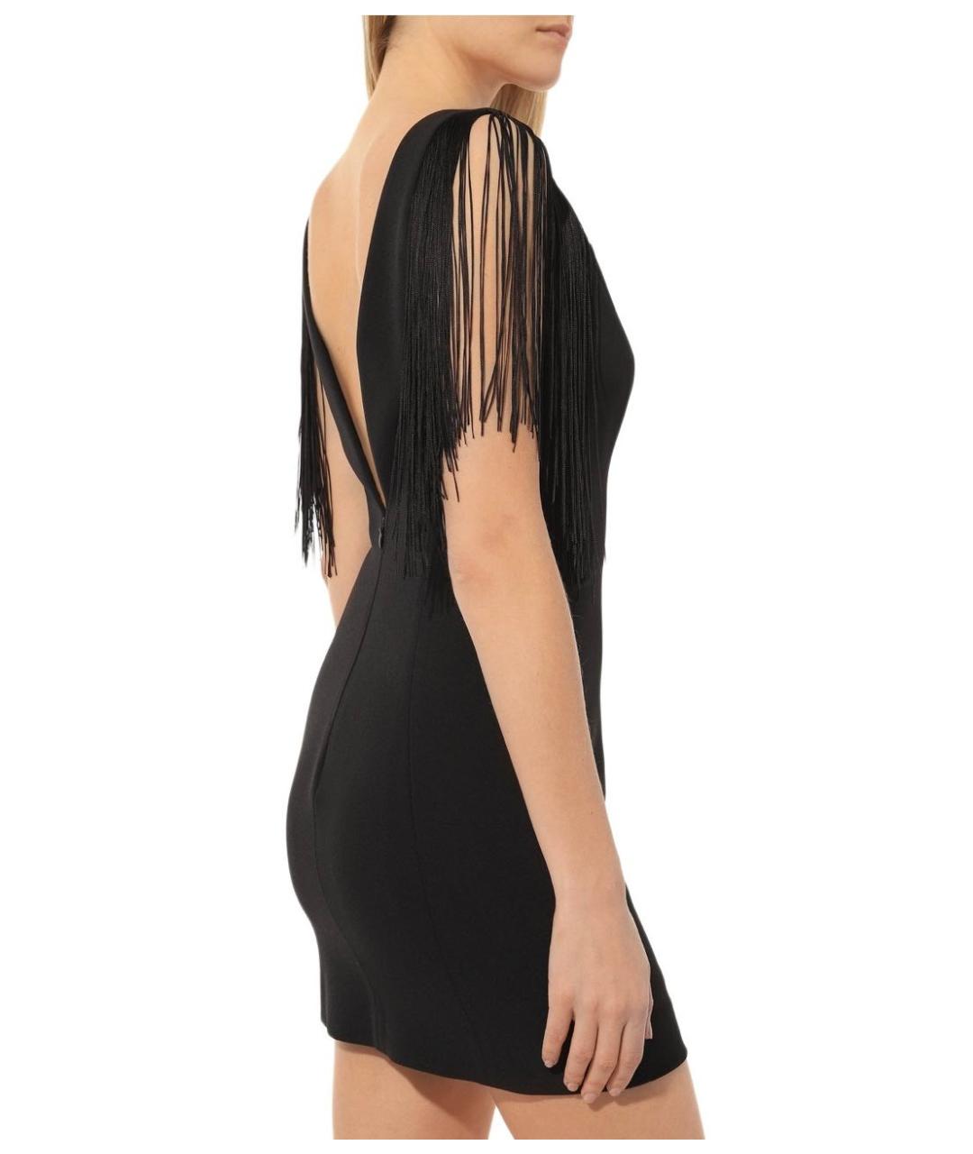 PINKO Черное полиэстеровое коктейльное платье, фото 4