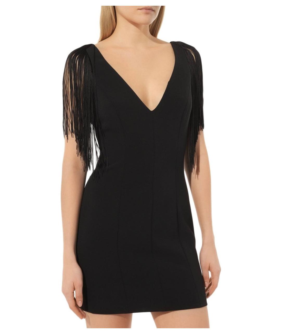 PINKO Черное полиэстеровое коктейльное платье, фото 3