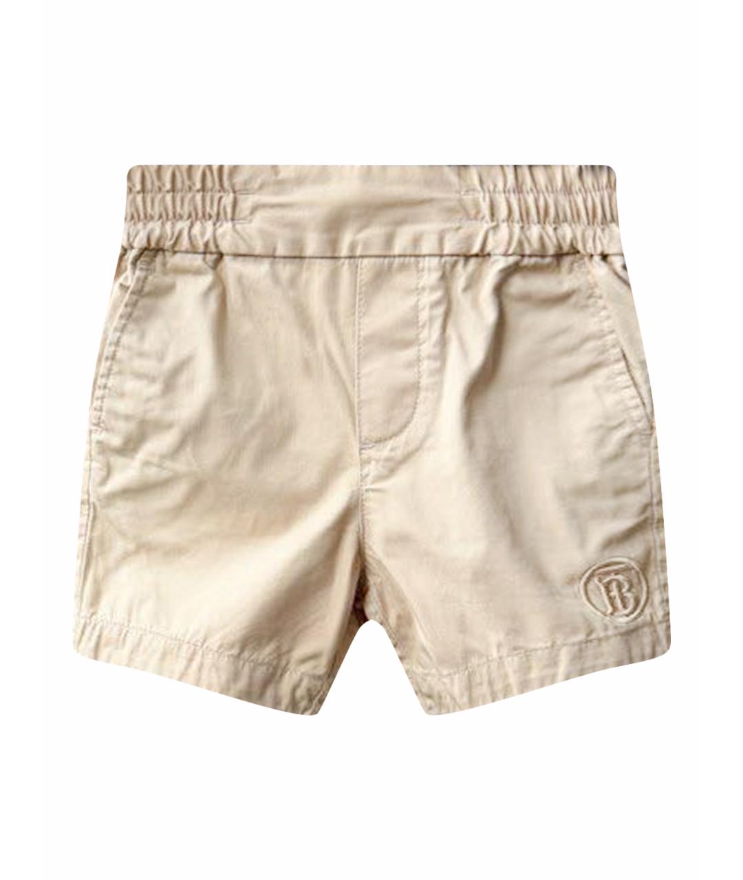 BURBERRY KIDS Бежевые хлопковые детские шорты, фото 1