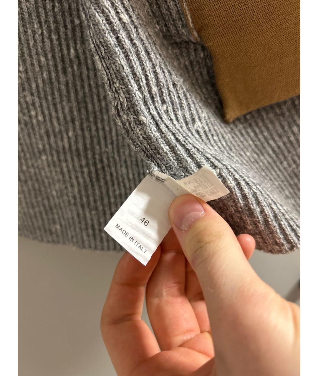 BRUNELLO CUCINELLI Серебрянный кашемировый кардиган, фото 5