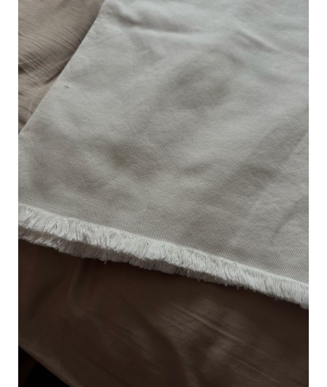 RAEY Белые хлопковые прямые джинсы, фото 5