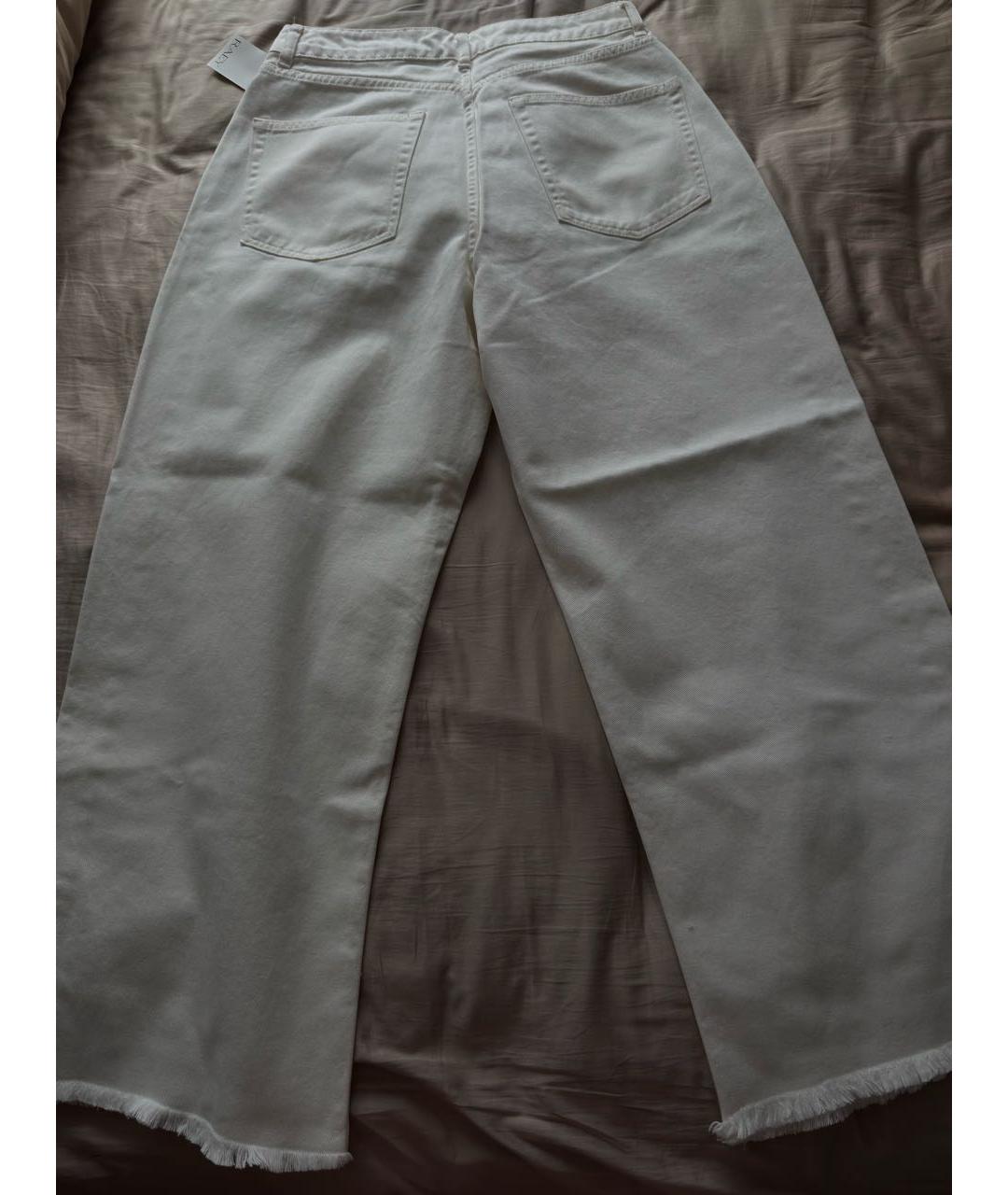 RAEY Белые хлопковые прямые джинсы, фото 2