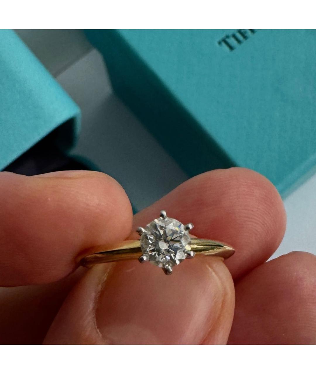 TIFFANY&CO Золотое платиновое кольцо, фото 6