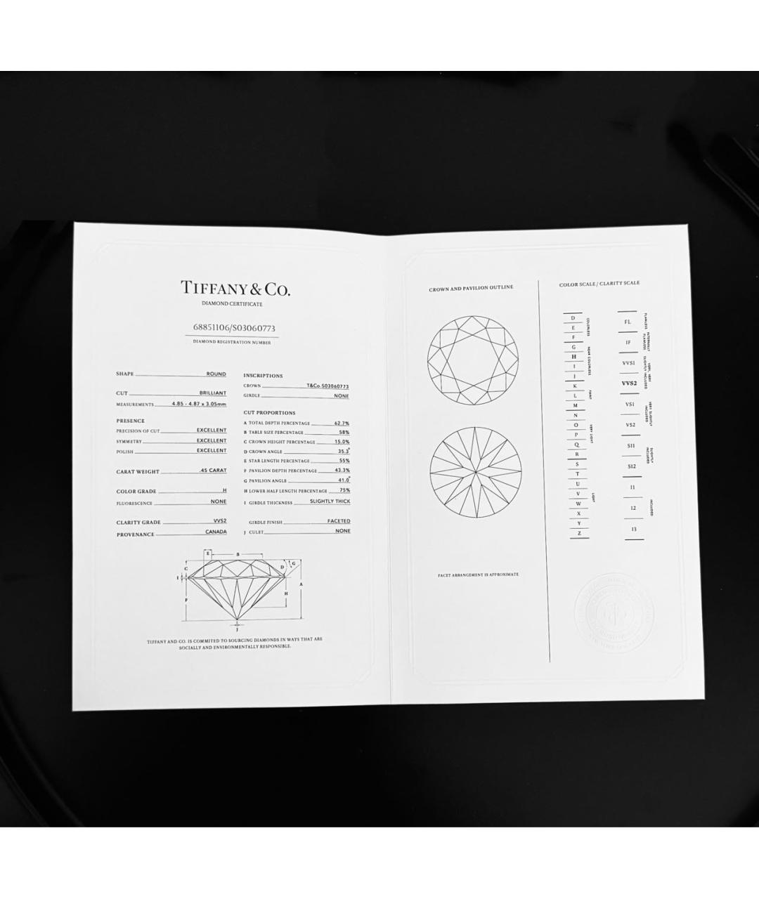 TIFFANY&CO Золотое платиновое кольцо, фото 3