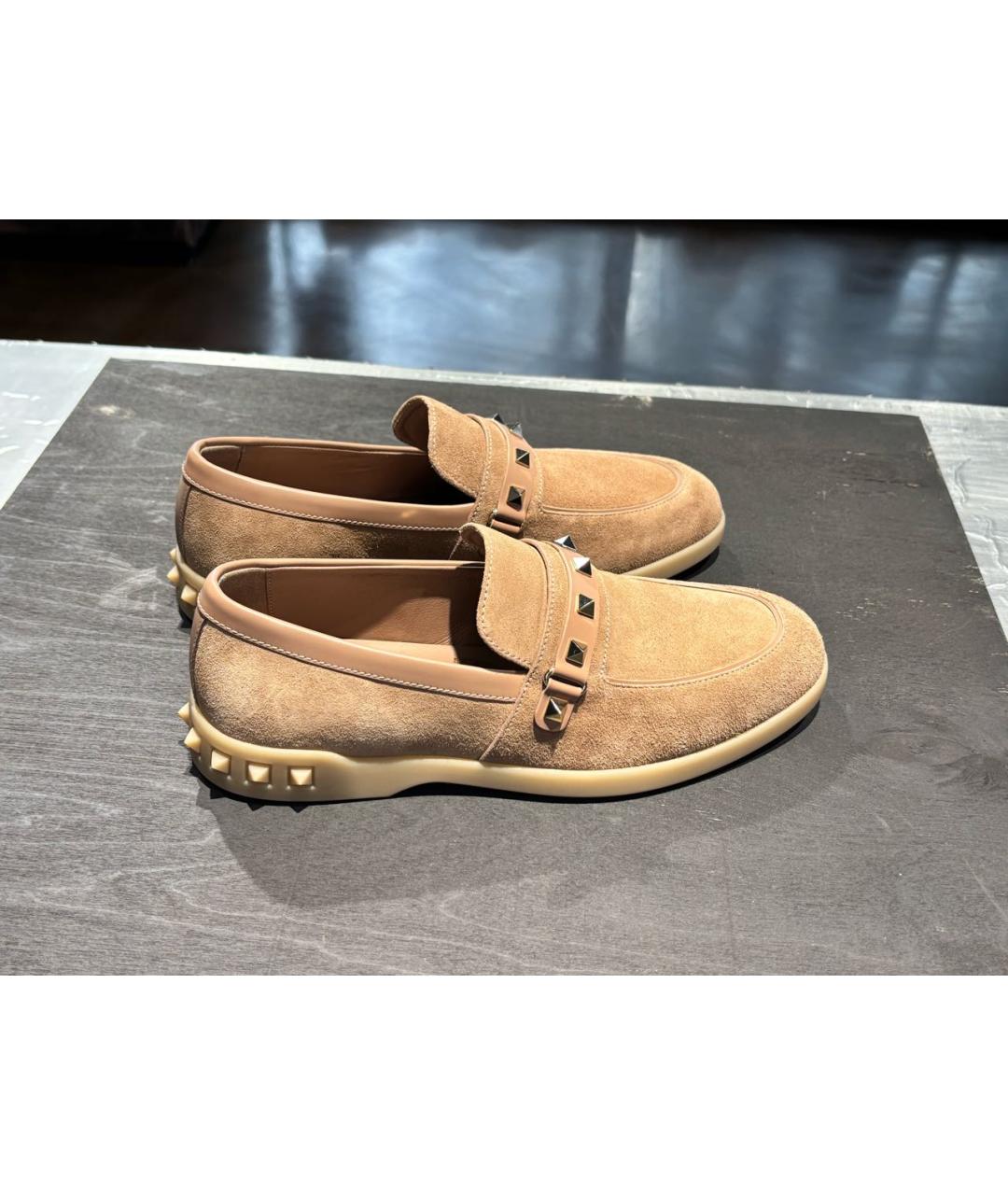 VALENTINO Бежевые замшевые лоферы, фото 2