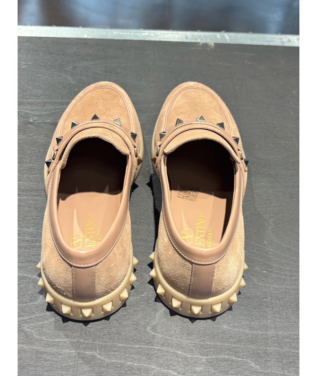 VALENTINO Бежевые замшевые лоферы, фото 5