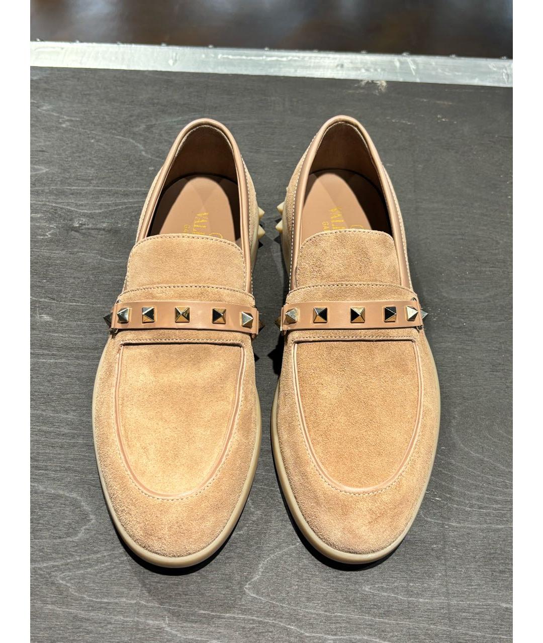 VALENTINO Бежевые замшевые лоферы, фото 3