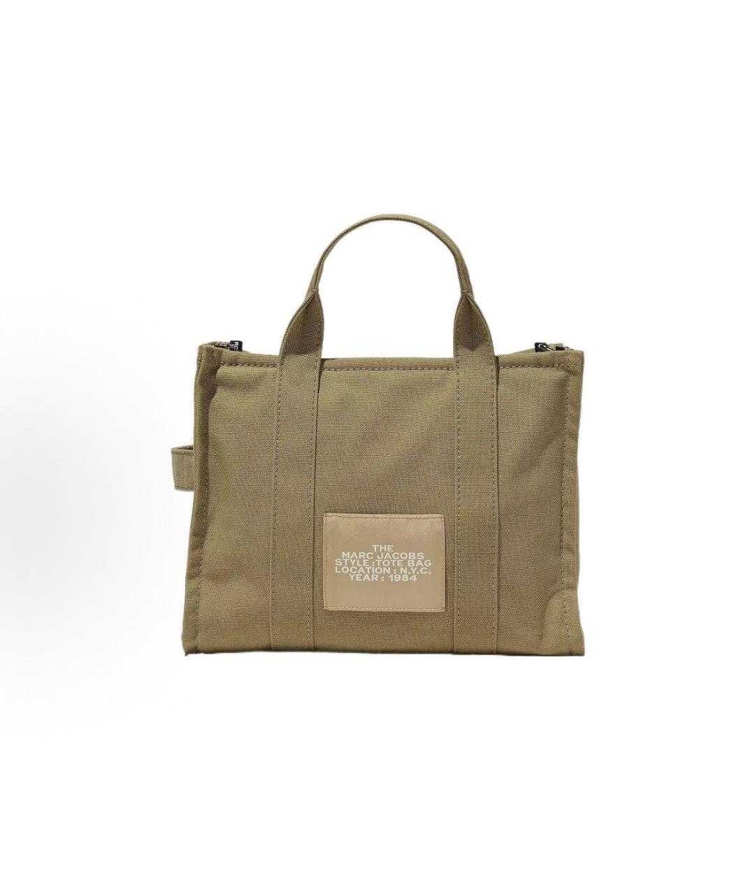 MARC JACOBS Хаки жаккардовая сумка тоут, фото 3