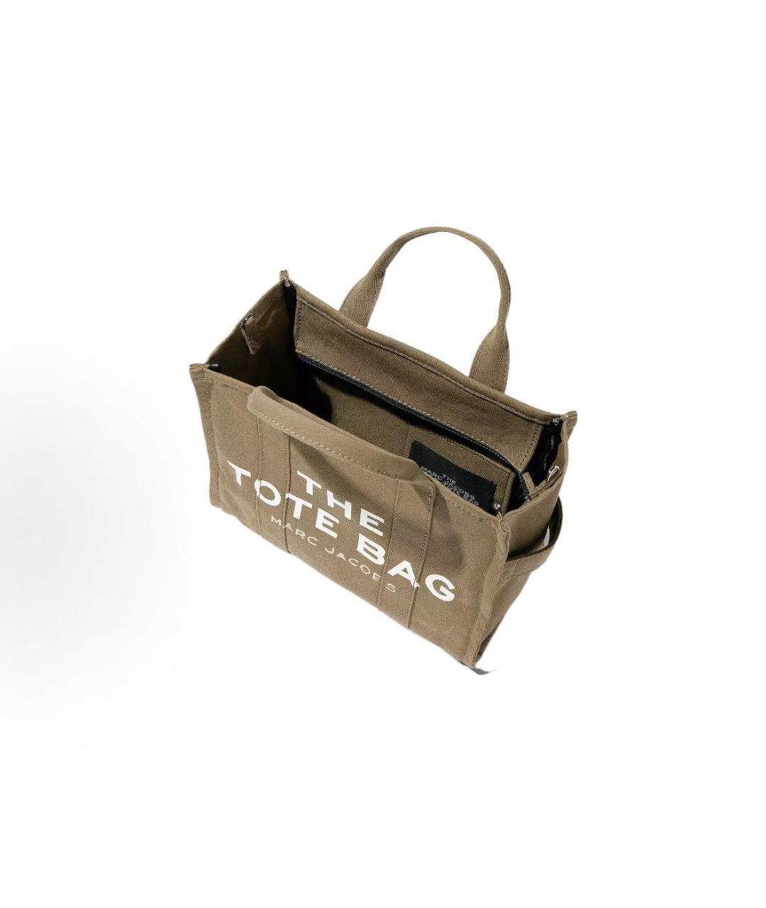 MARC JACOBS Хаки жаккардовая сумка тоут, фото 4