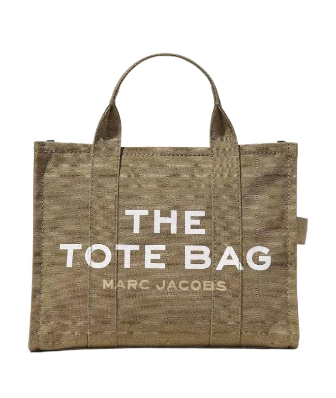 MARC JACOBS Хаки жаккардовая сумка тоут, фото 1