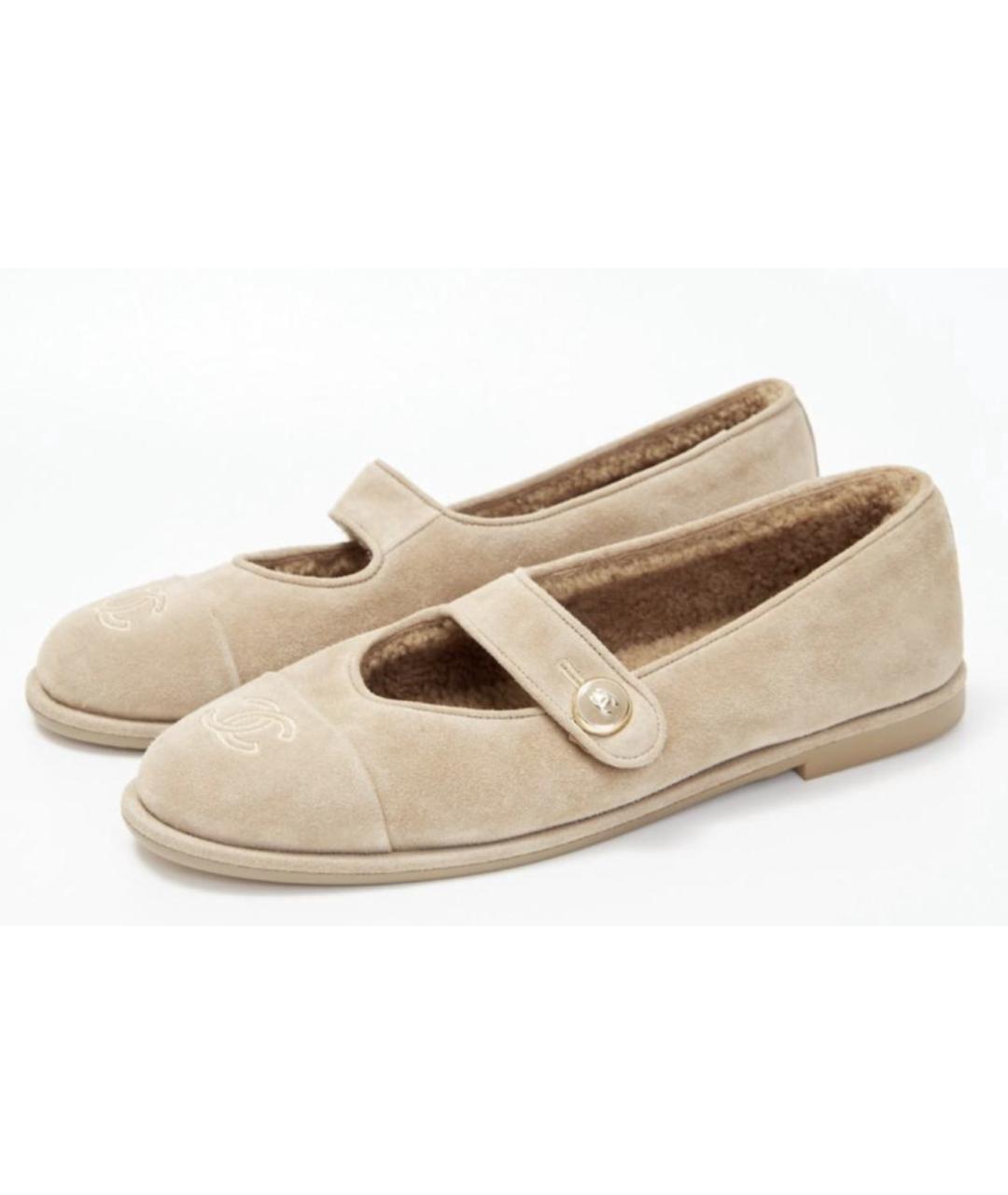 CHANEL Горчичные замшевые балетки, фото 2