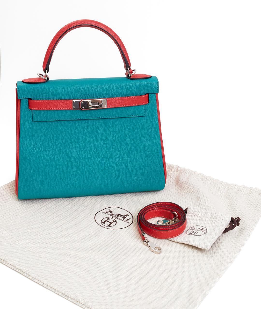 HERMES Мульти кожаная сумка с короткими ручками, фото 7