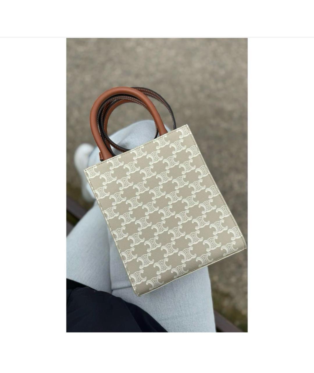 CELINE Бежевая сумка через плечо, фото 4