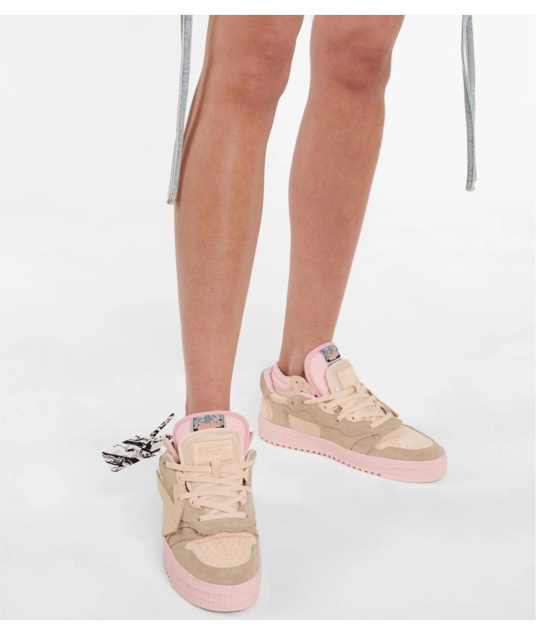 OFF-WHITE Розовые замшевые кеды, фото 7