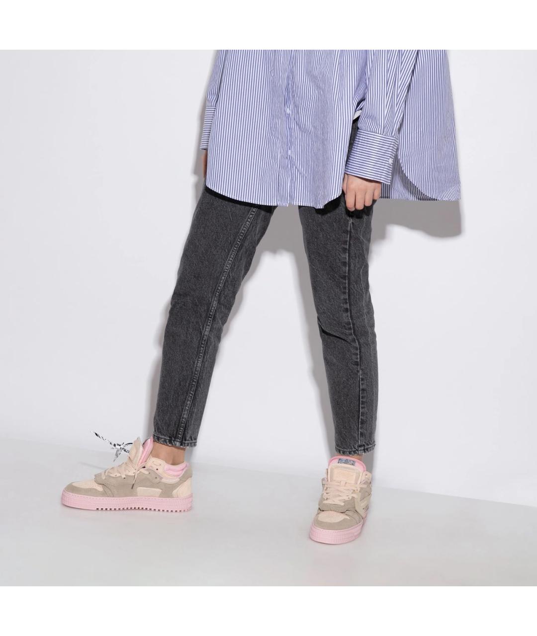OFF-WHITE Розовые замшевые кеды, фото 6
