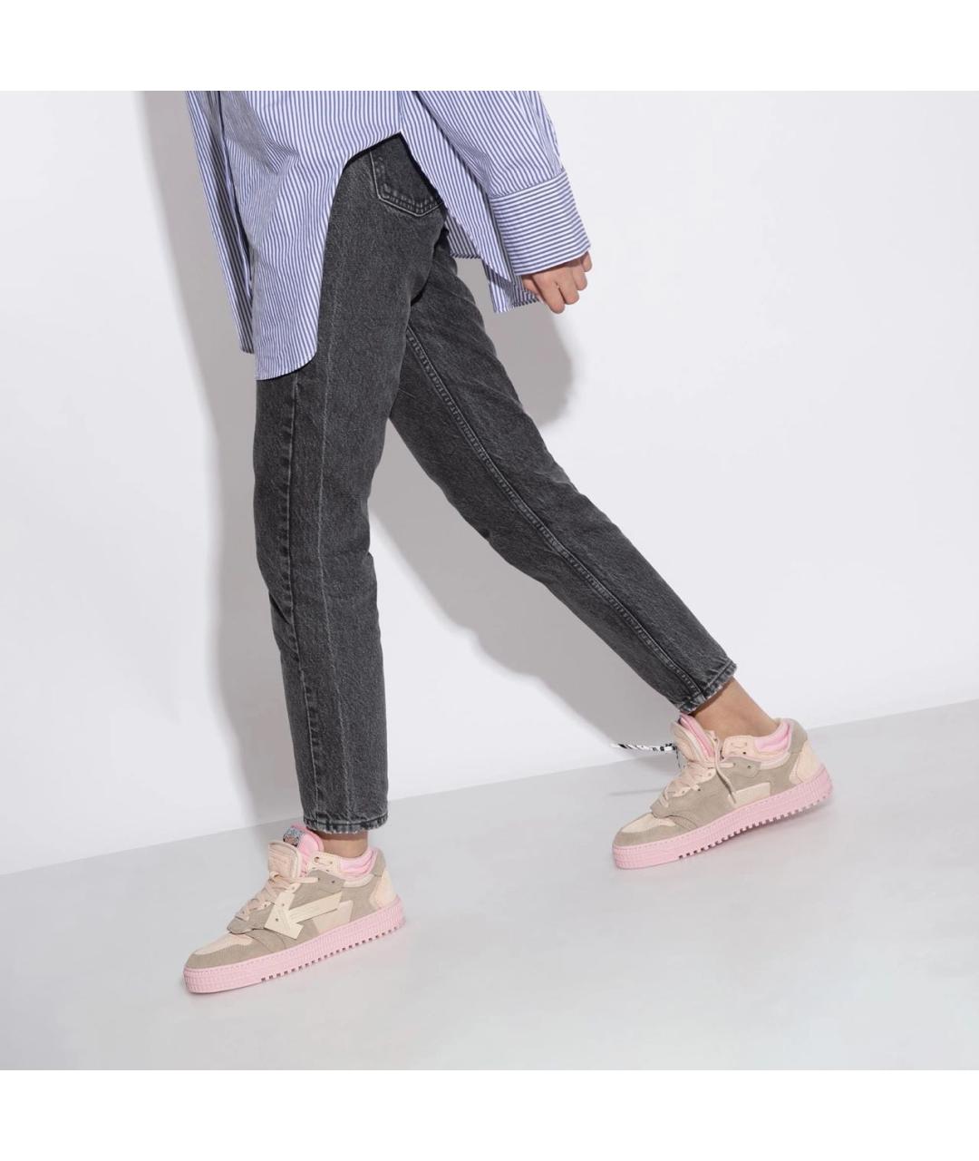 OFF-WHITE Розовые замшевые кеды, фото 5