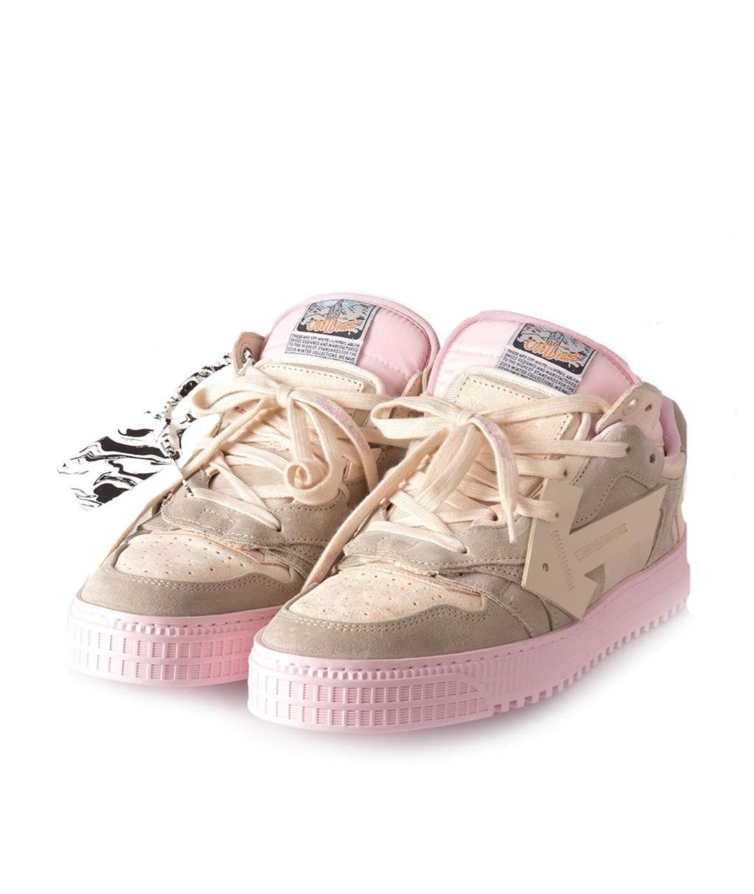 OFF-WHITE Розовые замшевые кеды, фото 2