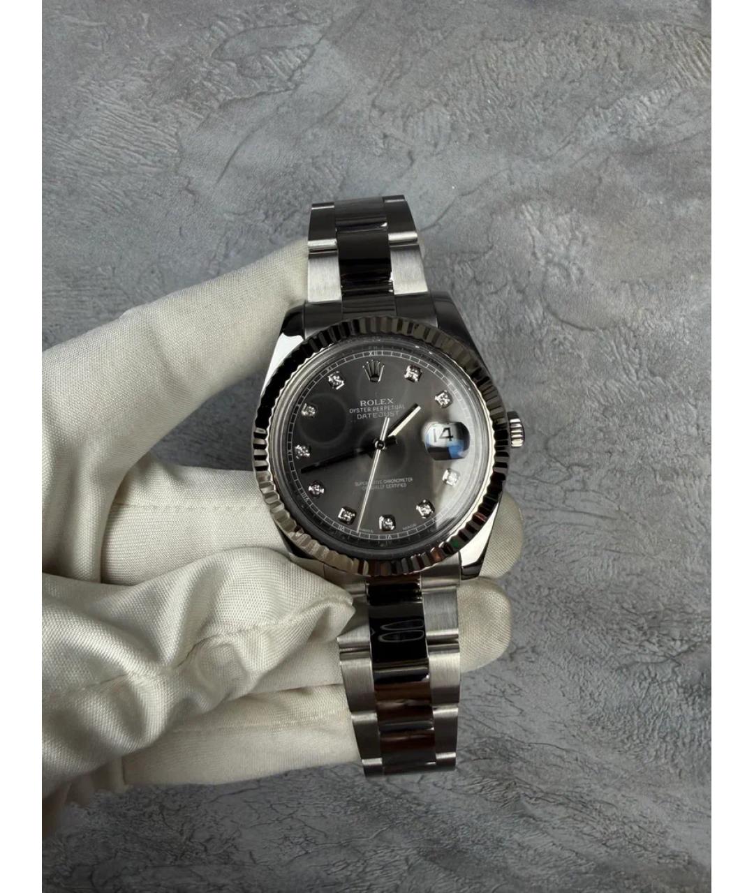 ROLEX Серебряные часы из белого золота, фото 2