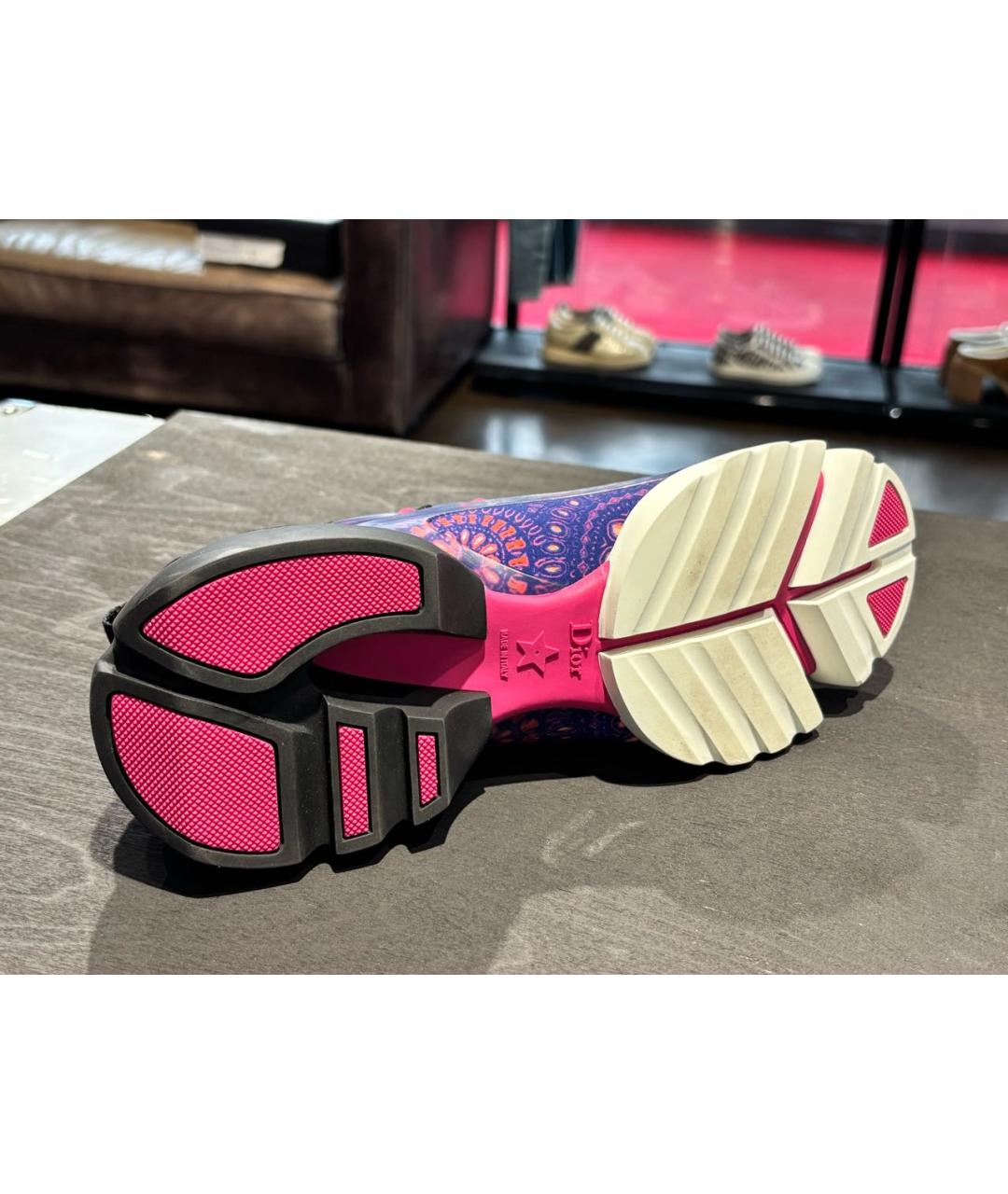 CHRISTIAN DIOR Мульти текстильные кроссовки, фото 5