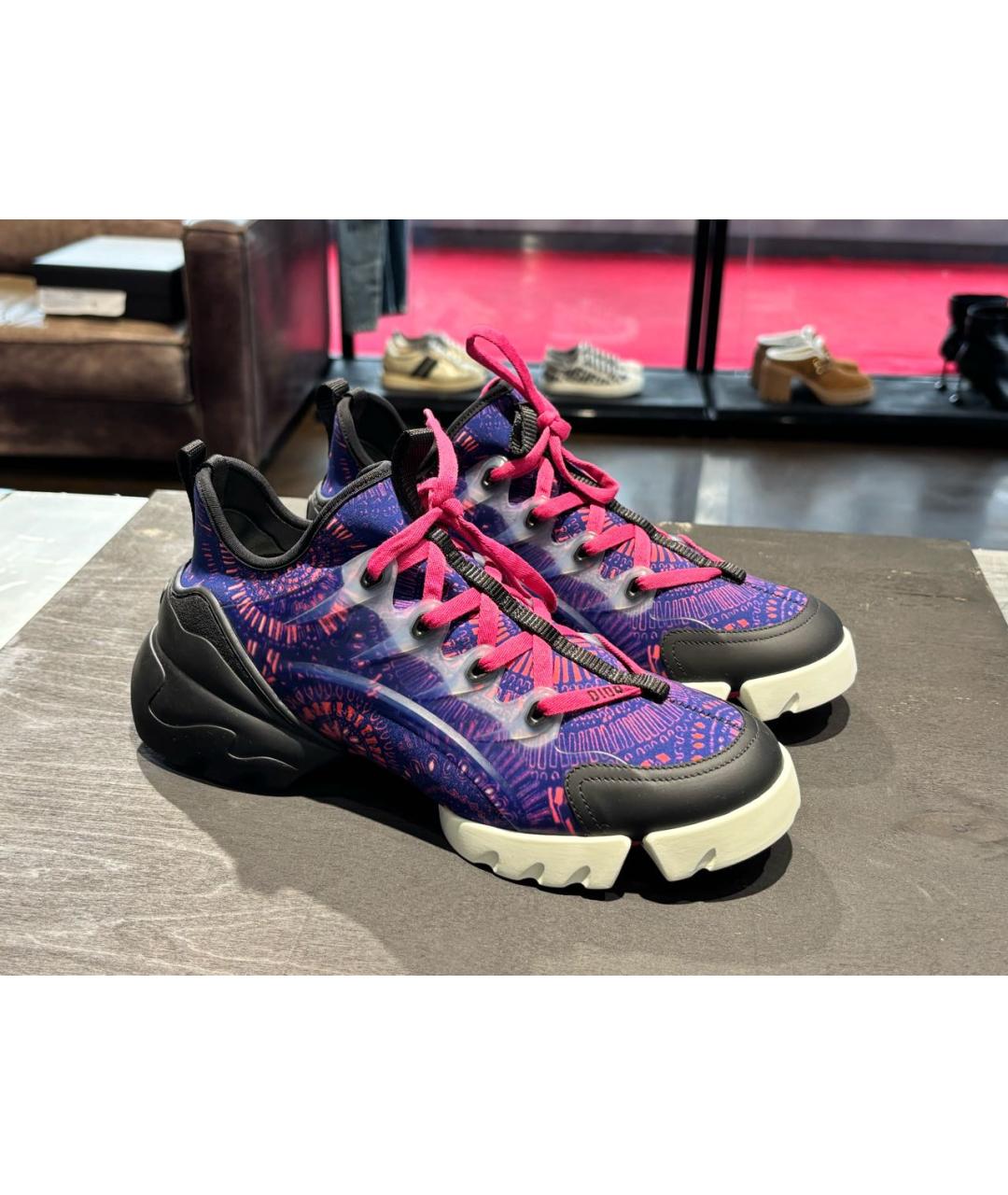 CHRISTIAN DIOR Мульти текстильные кроссовки, фото 2