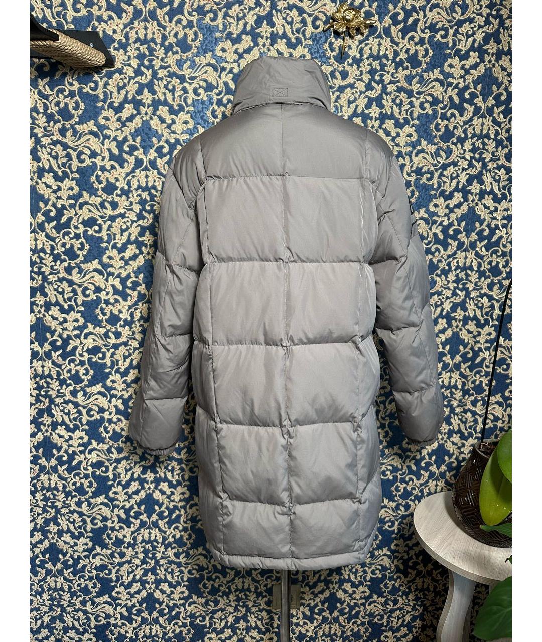 ARMANI JEANS Серый полиэстеровый пуховик, фото 2