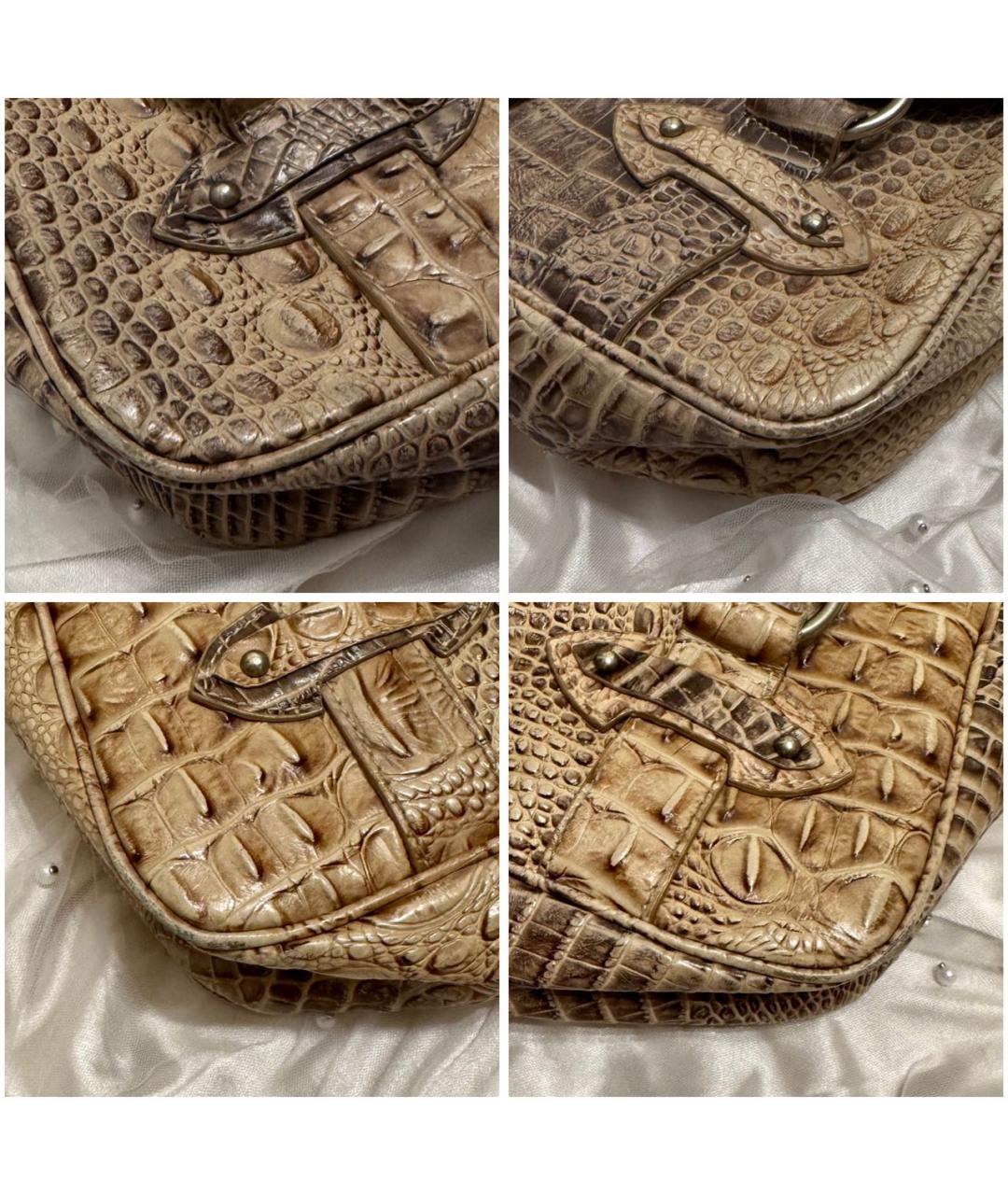 CHRISTIAN DIOR Бежевая кожаная сумка через плечо, фото 5