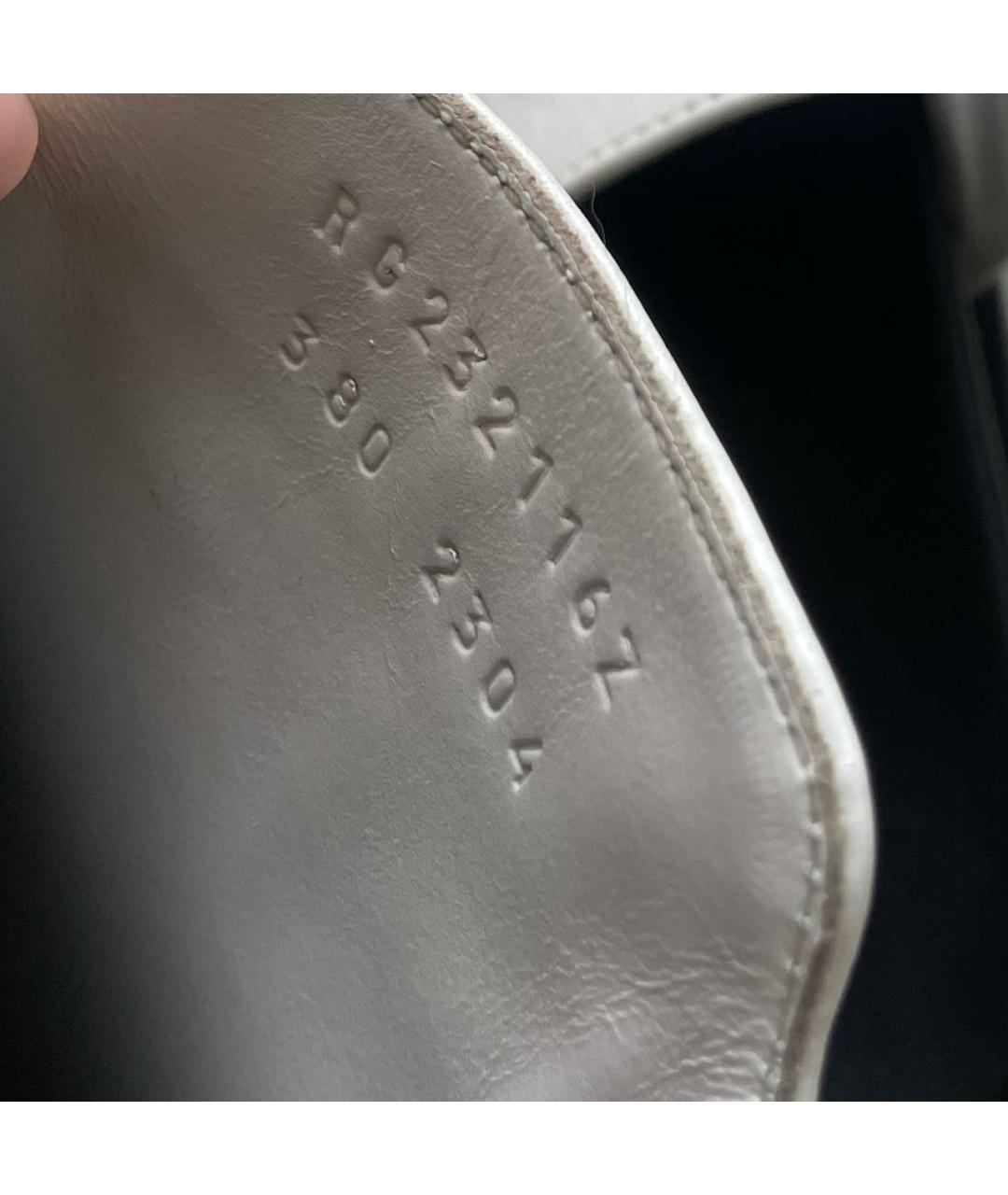 HERMES Белые кожаные шлепанцы, фото 5