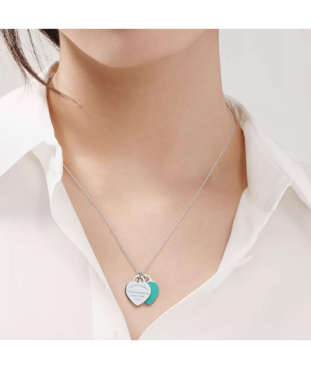 TIFFANY&CO Бирюзовое серебряное колье, фото 2