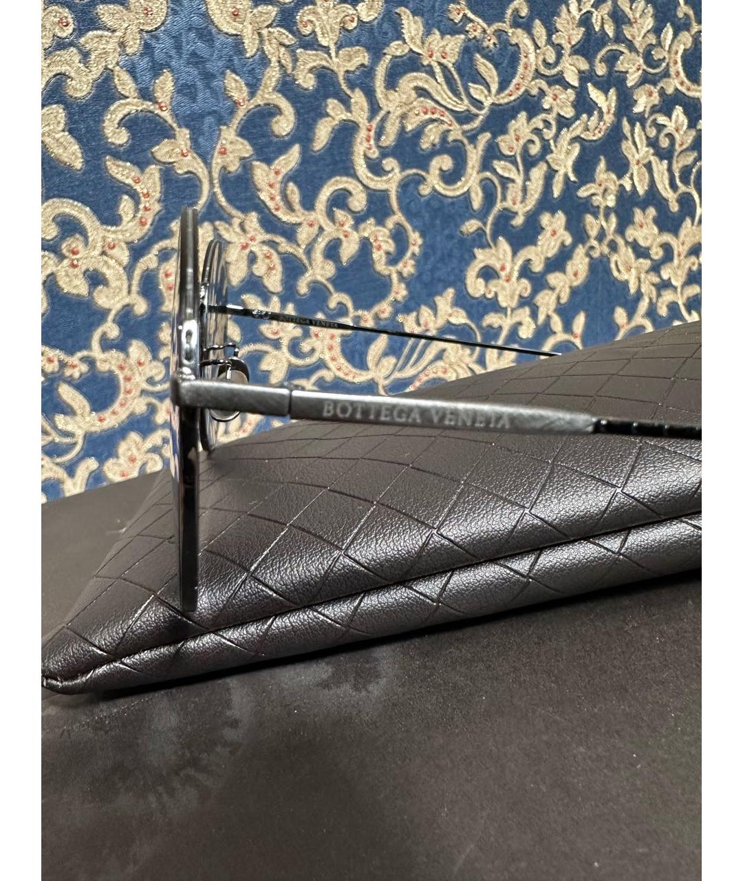 BOTTEGA VENETA Серые металлические солнцезащитные очки, фото 3
