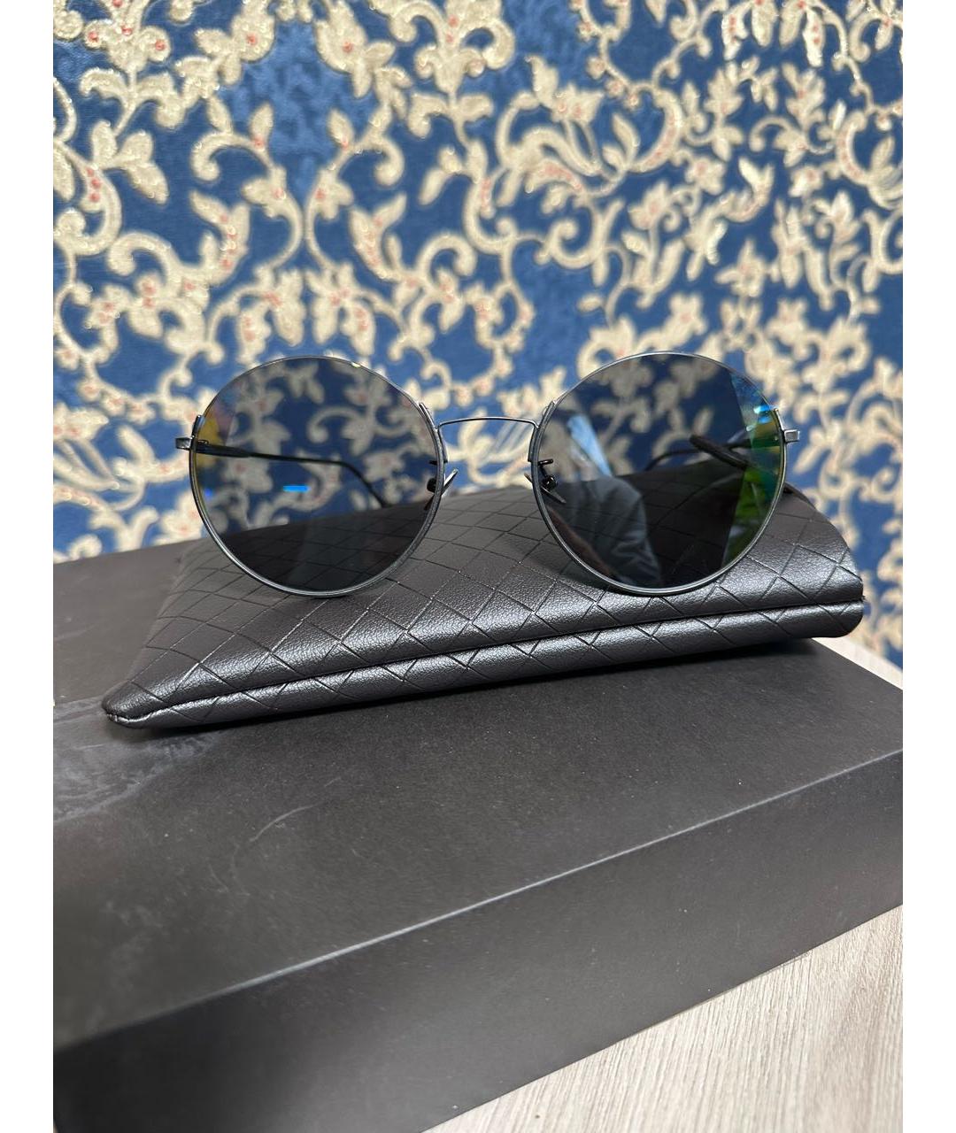 BOTTEGA VENETA Серые металлические солнцезащитные очки, фото 8