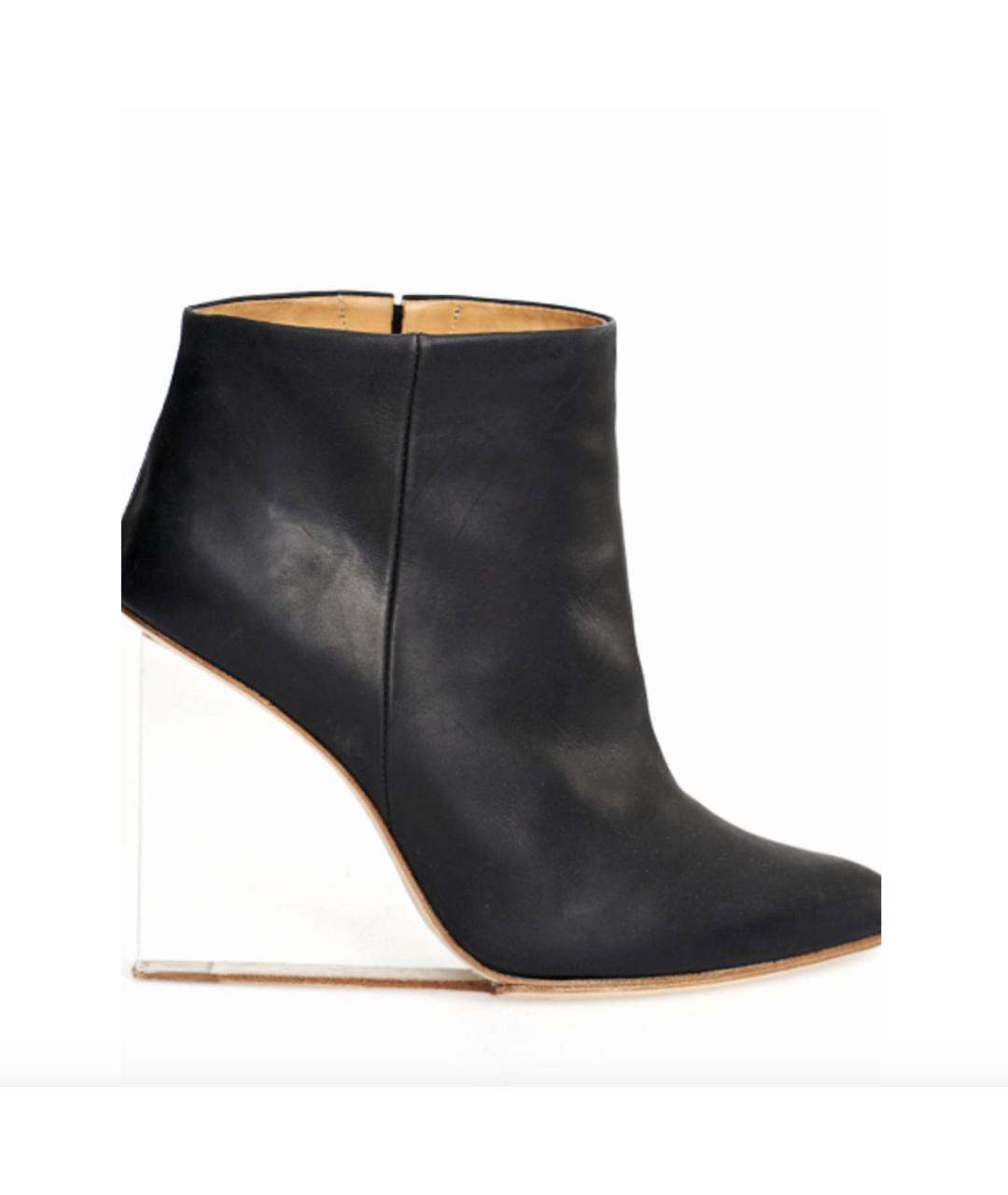 MAISON MARGIELA Черные кожаные ботильоны, фото 10