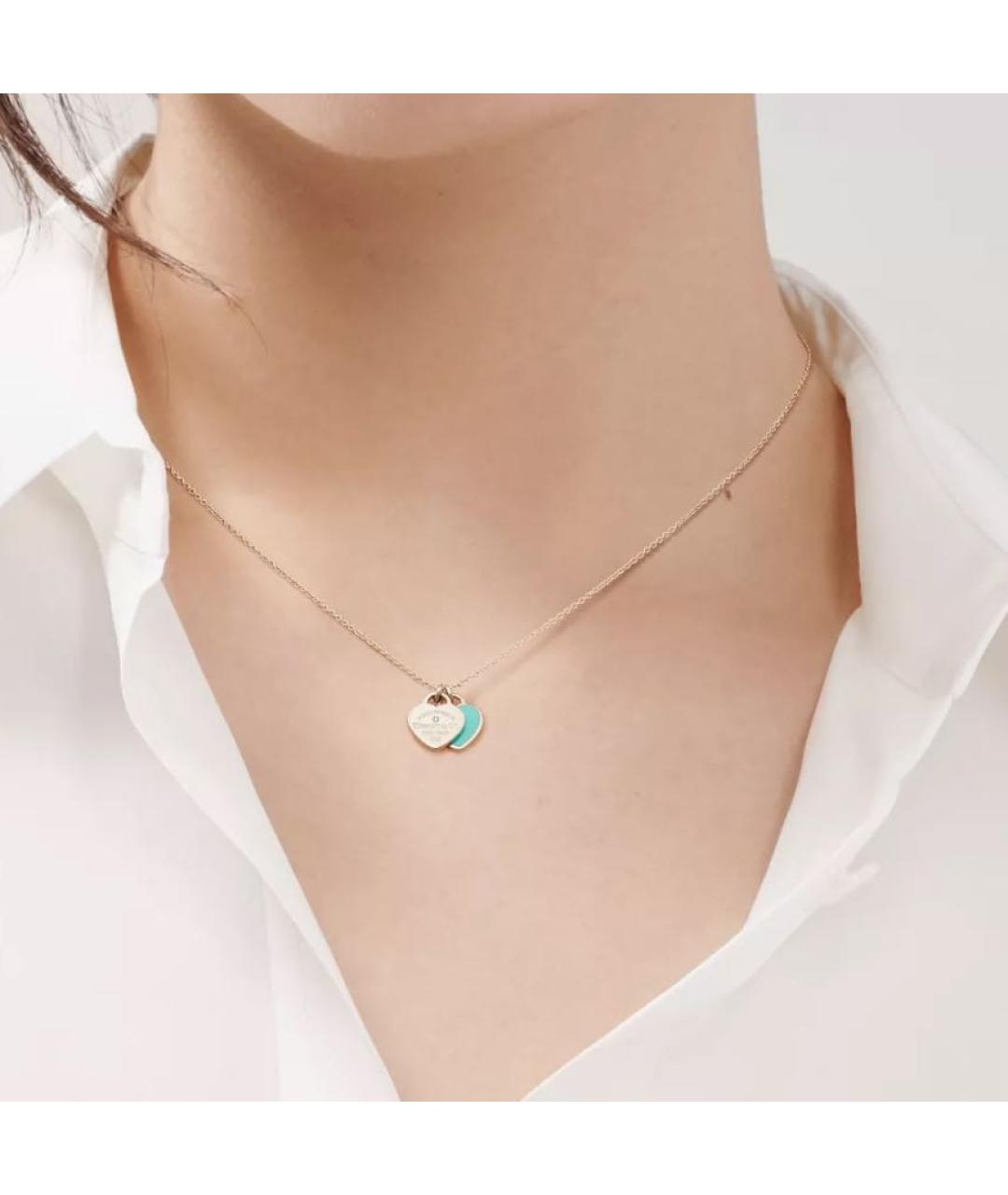 TIFFANY&CO Бирюзовое серебряное колье, фото 2