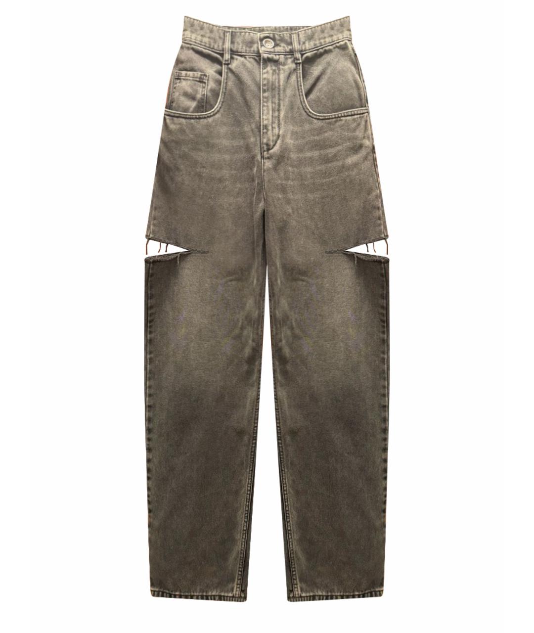 MAISON MARGIELA Черные хлопковые прямые джинсы, фото 1