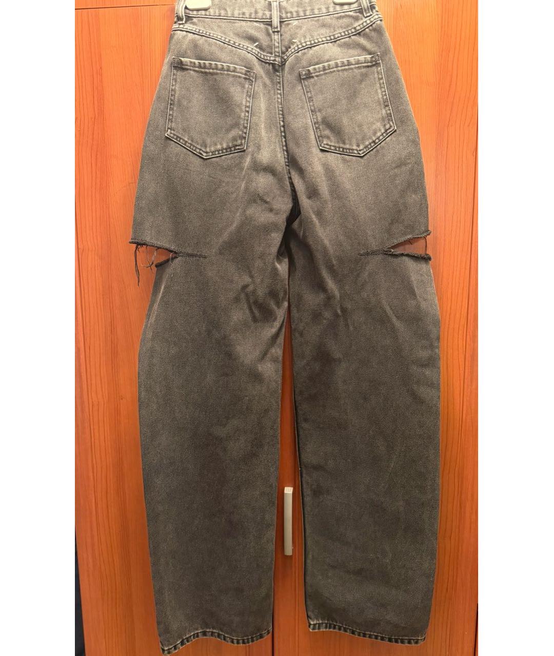 MAISON MARGIELA Черные хлопковые прямые джинсы, фото 3