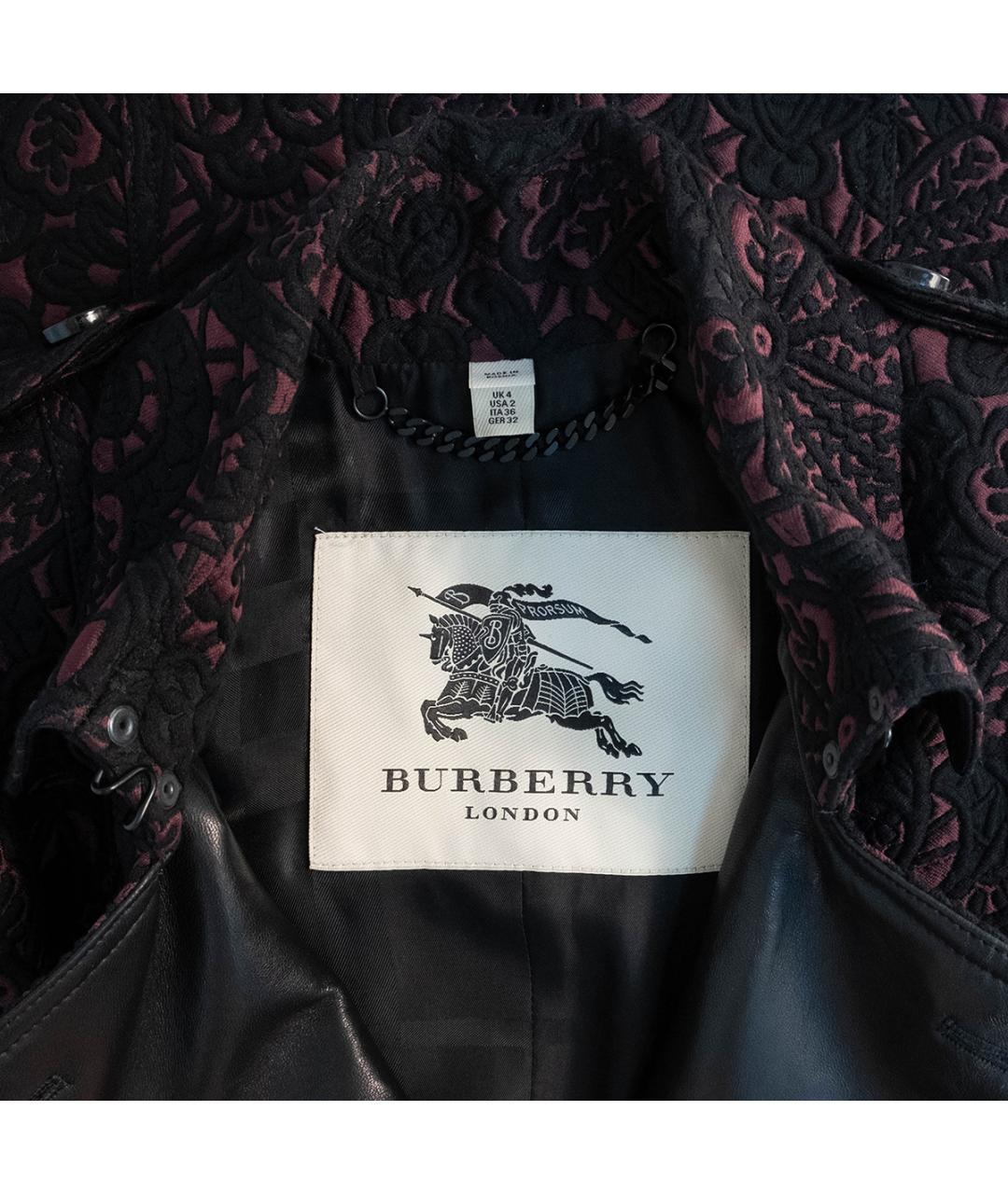 BURBERRY Фиолетовый хлопковый тренч/плащ, фото 4