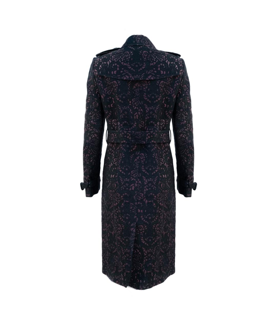 BURBERRY Фиолетовый хлопковый тренч/плащ, фото 2