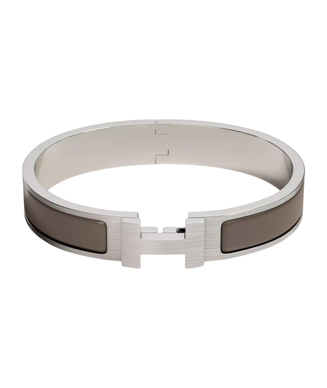 HERMES Серый металлический браслет, фото 1