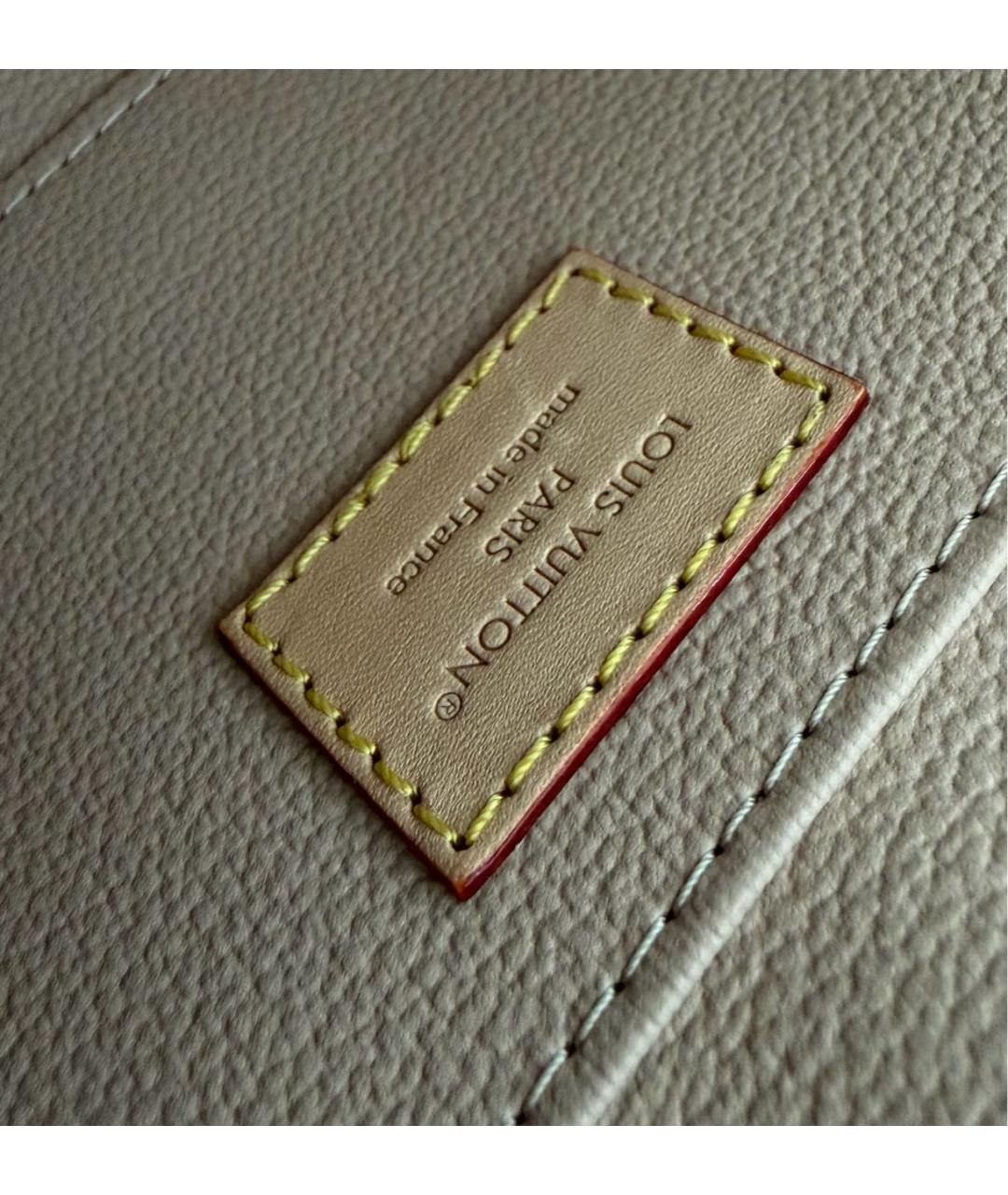 LOUIS VUITTON Коричневая кожаная косметичка, фото 6