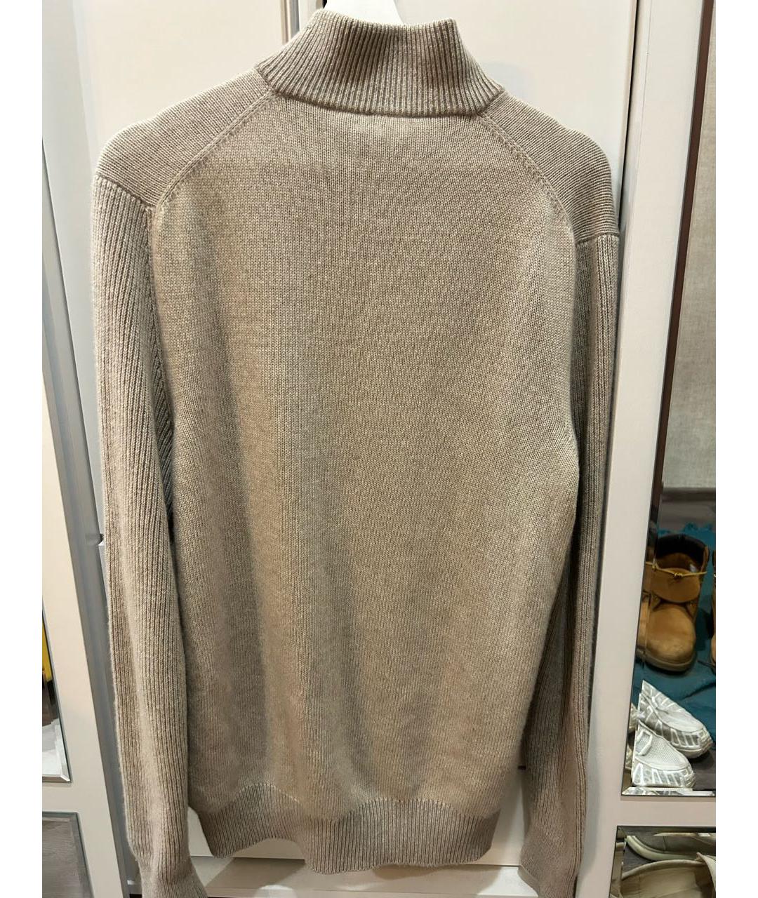 LORO PIANA Бежевый кашемировый джемпер / свитер, фото 2
