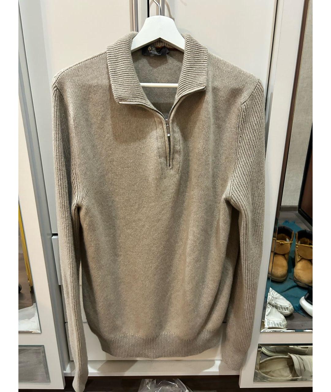 LORO PIANA Бежевый кашемировый джемпер / свитер, фото 5
