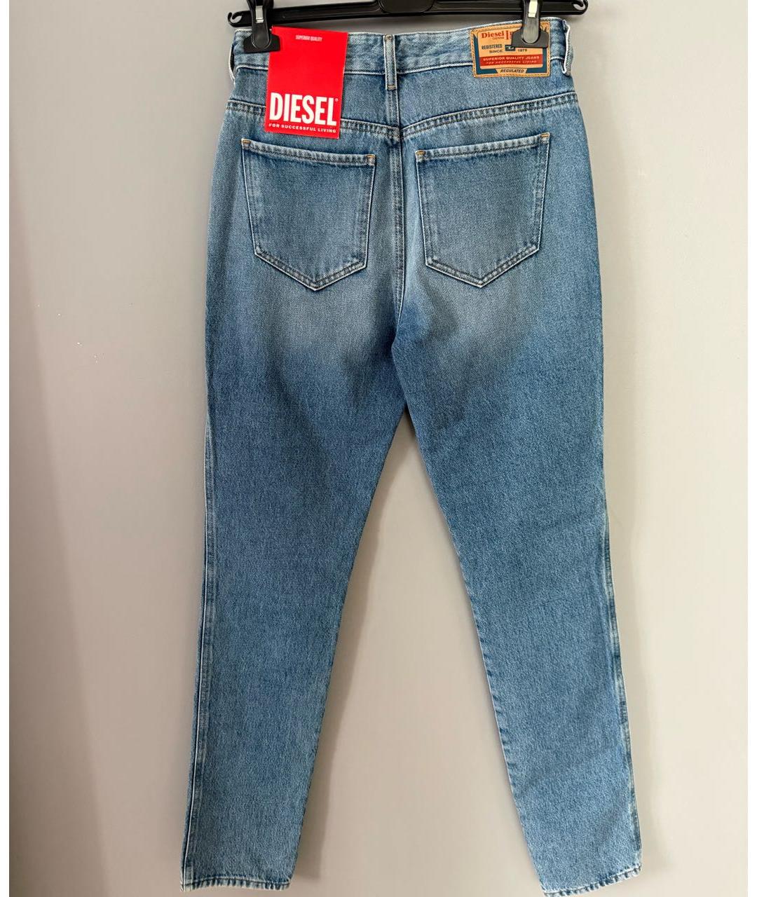 DIESEL Синие хлопковые прямые джинсы, фото 3