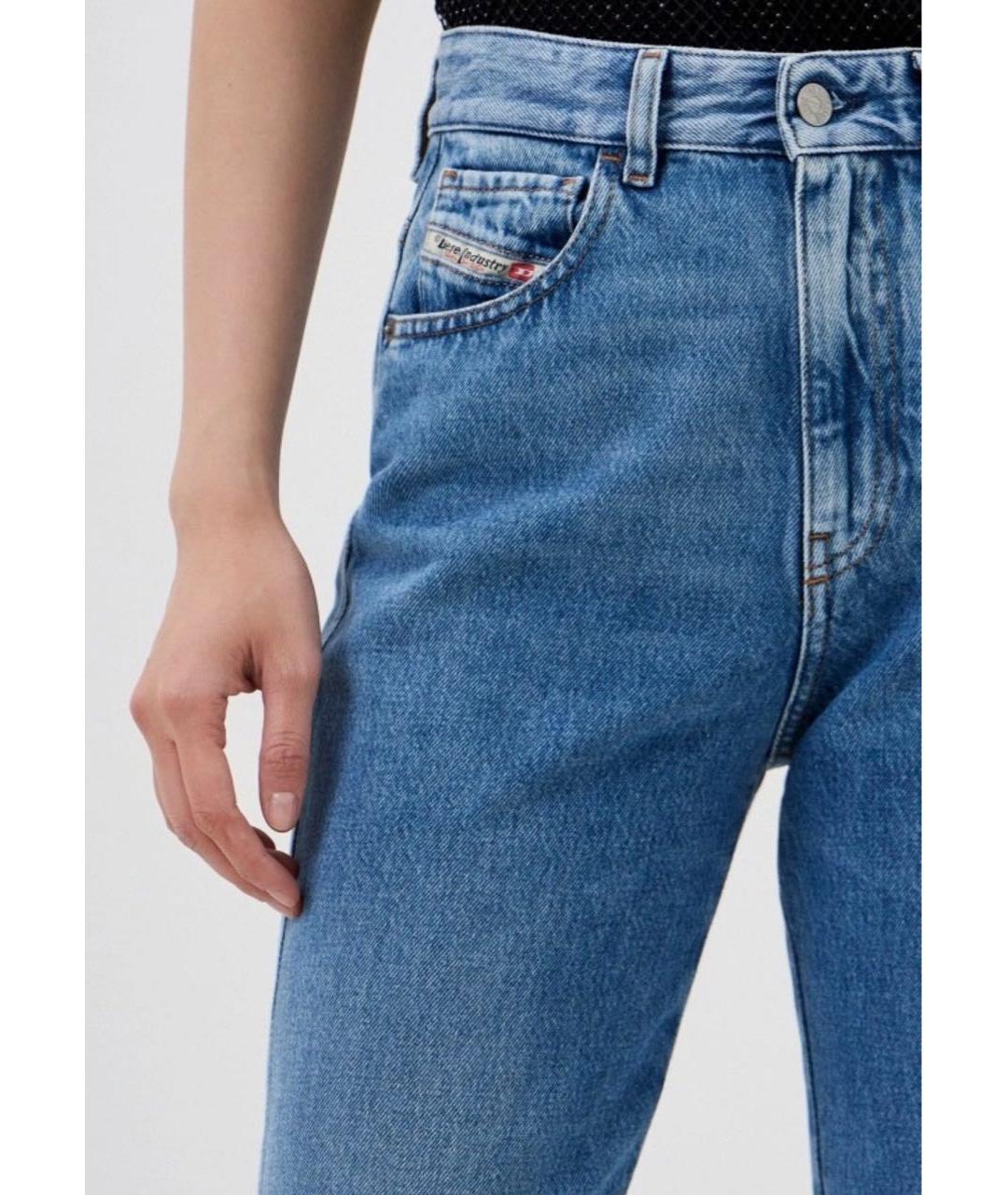 DIESEL Синие хлопковые прямые джинсы, фото 4