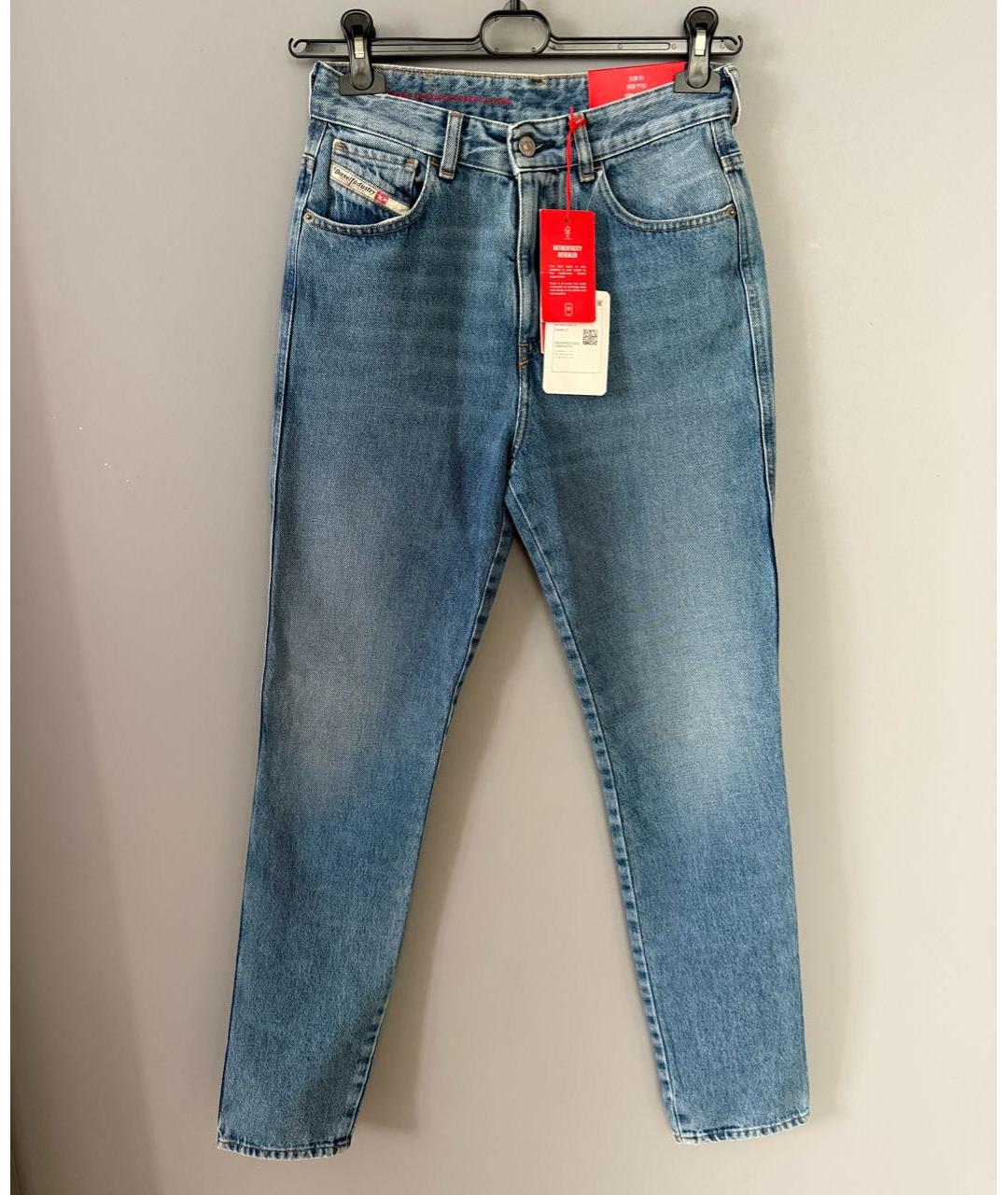 DIESEL Синие хлопковые прямые джинсы, фото 2