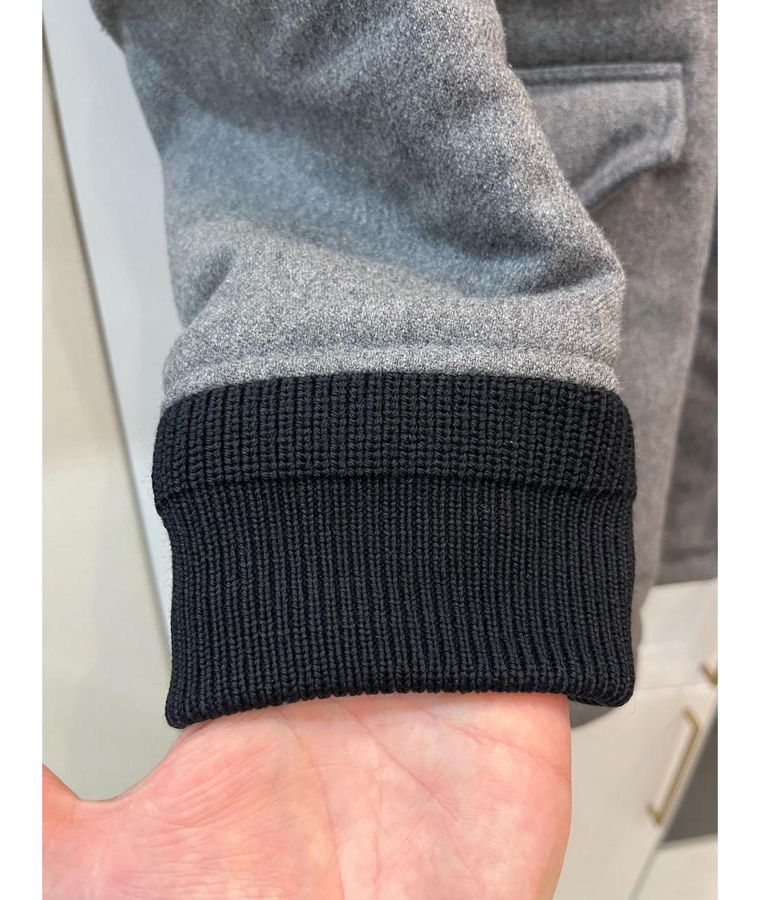 STONE ISLAND Серое шерстяное пальто, фото 6