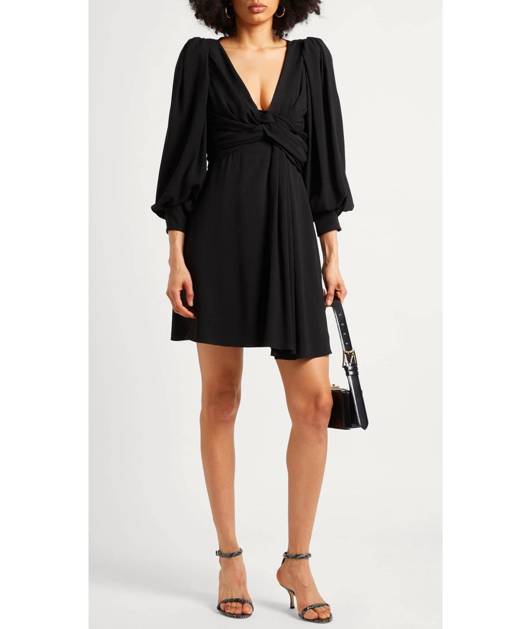 CELINE Черное шелковое коктейльное платье, фото 2