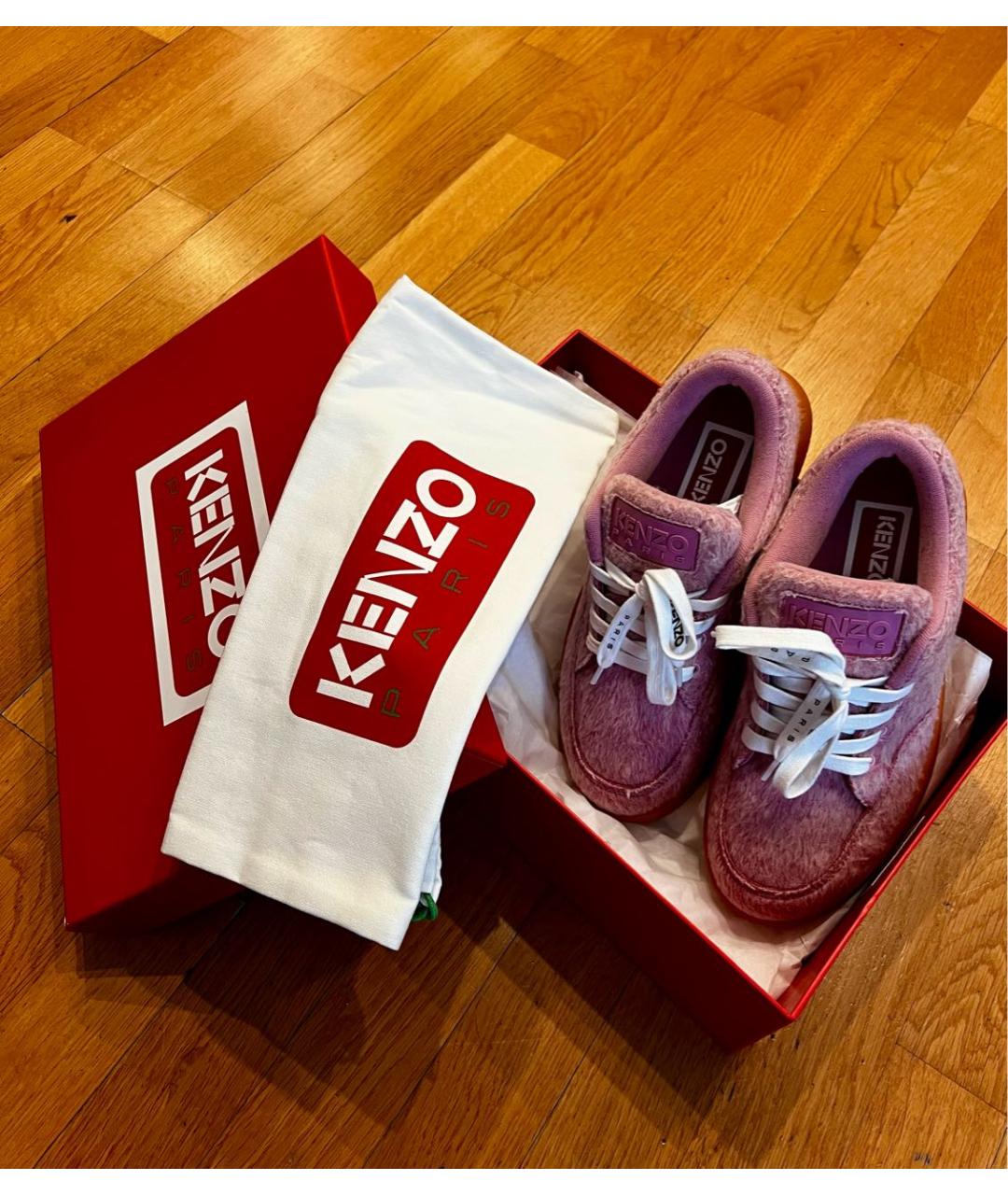 KENZO Розовые кеды, фото 7