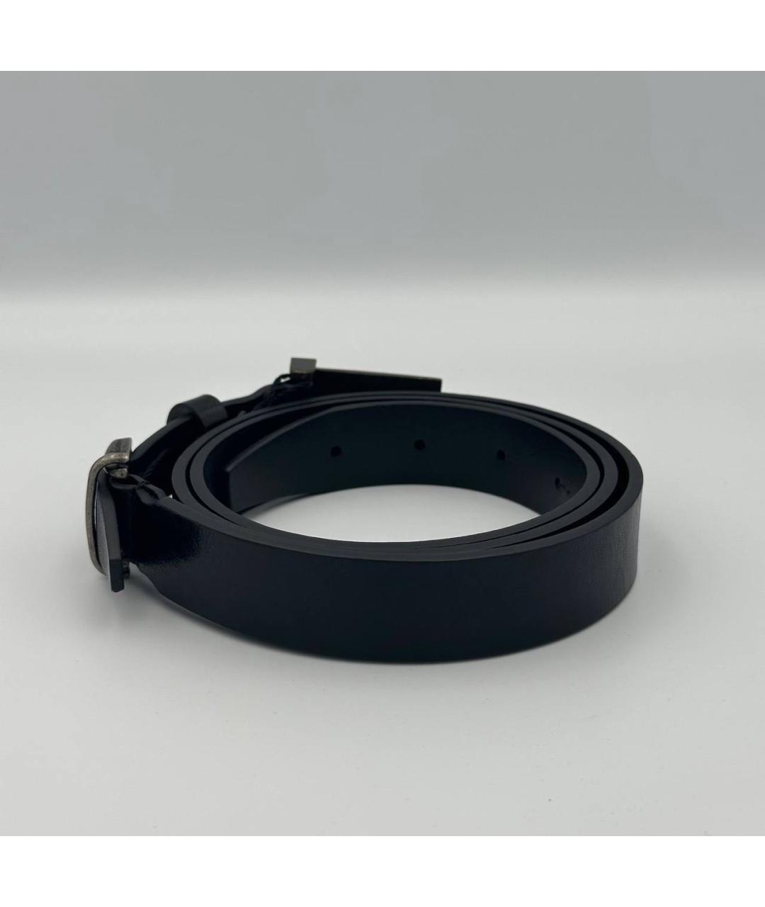 DOLCE&GABBANA Черный кожаный ремень, фото 3