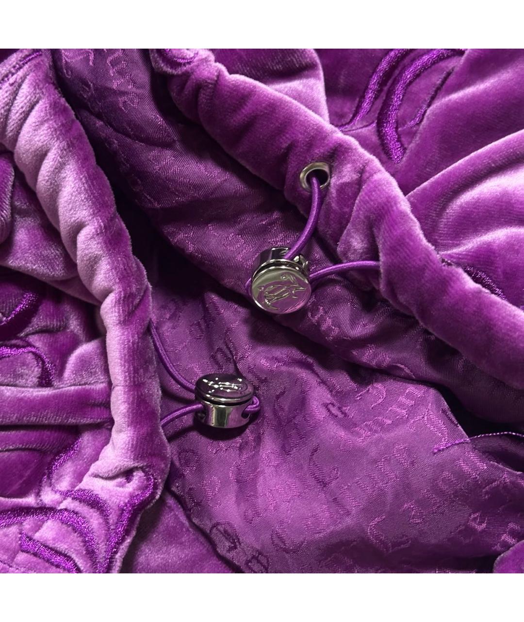 JUICY COUTURE Фиолетовый велюровый пуховик, фото 4