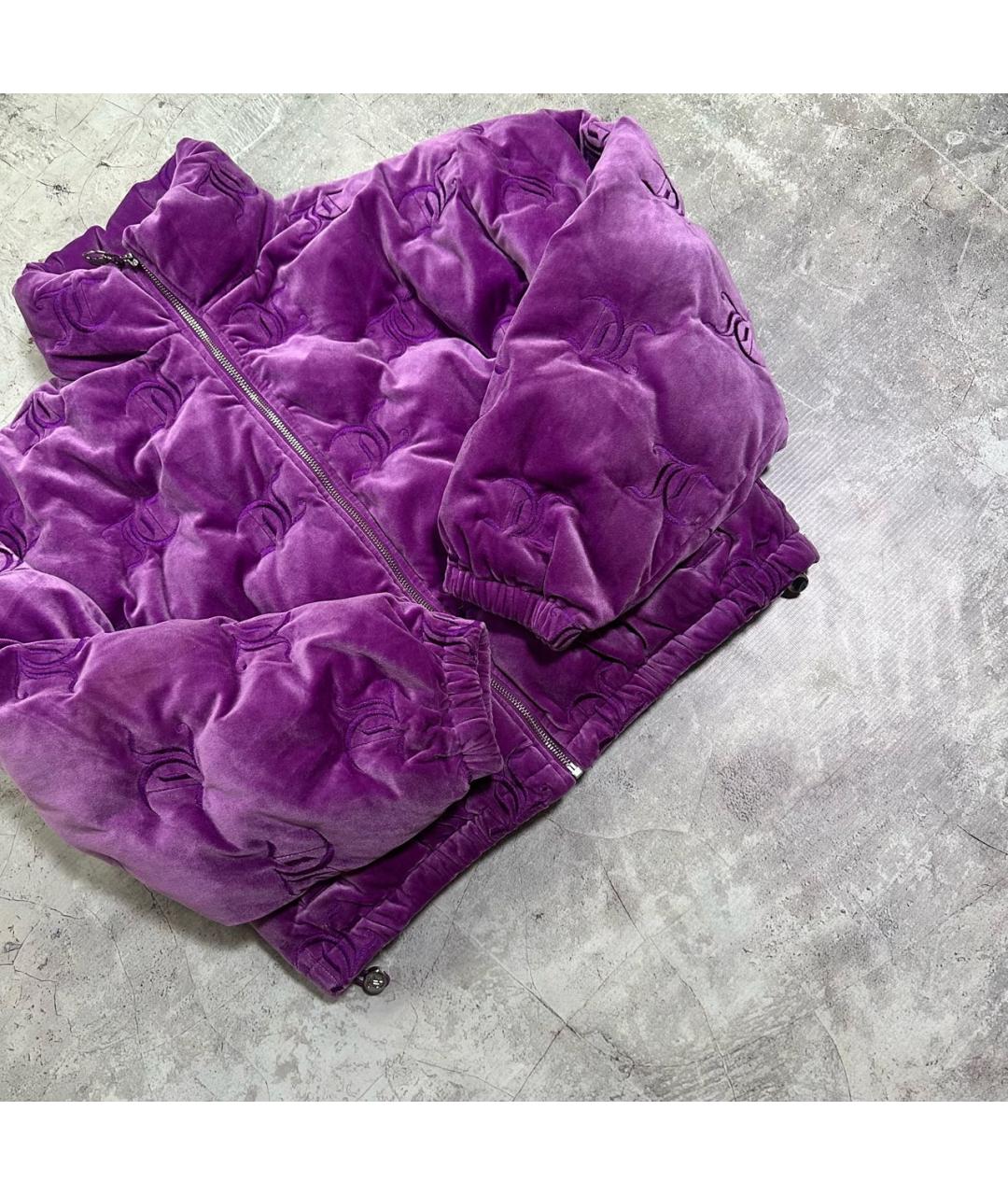 JUICY COUTURE Фиолетовый велюровый пуховик, фото 7