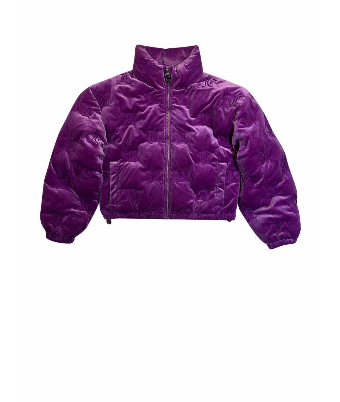 JUICY COUTURE Фиолетовый велюровый пуховик, фото 1